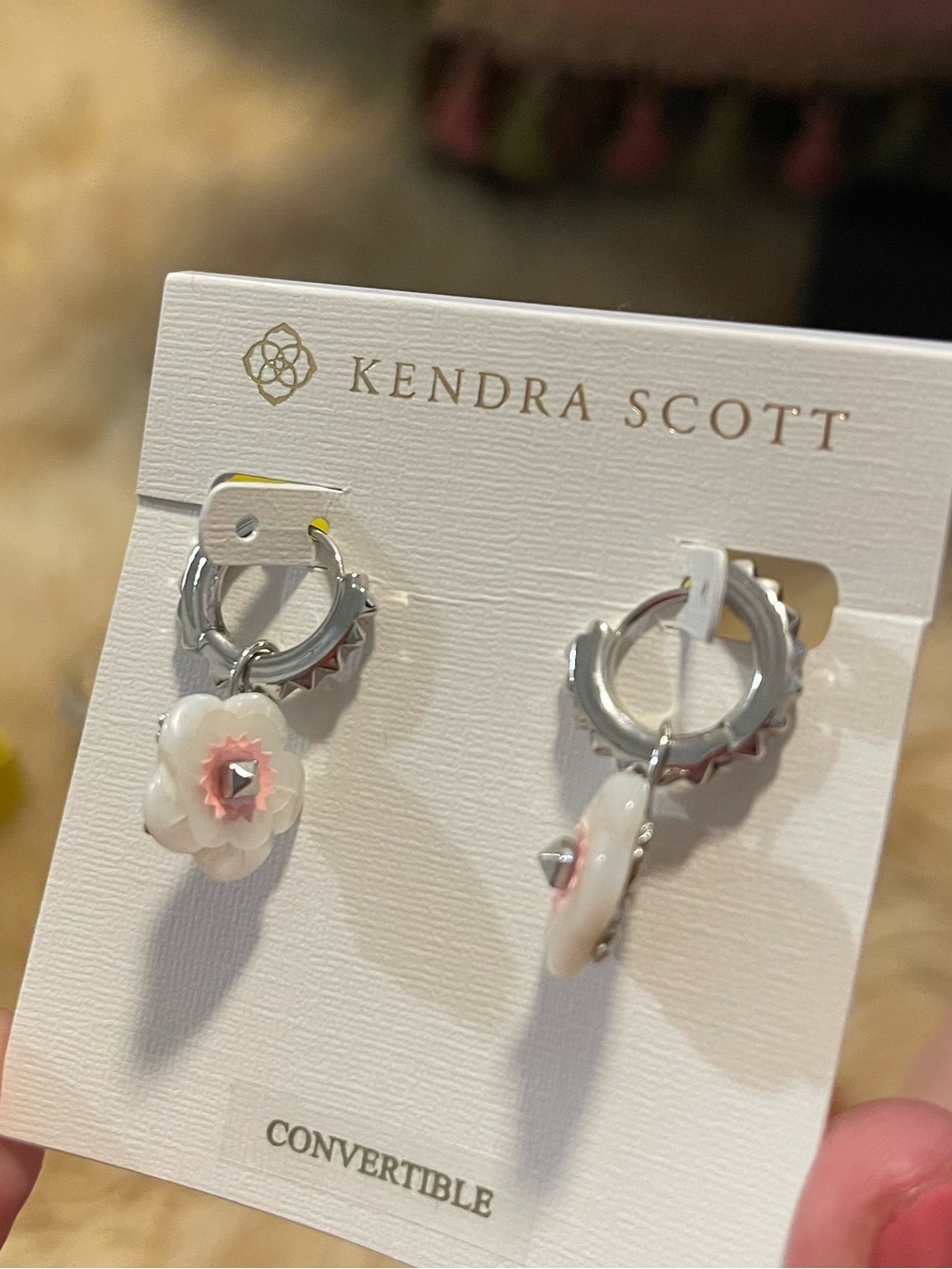 Kendra Scott Deliah Silver Huggie Earrings and Necklace set